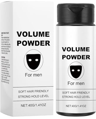 Flkiglm 40 g texturpulver för män, hårpuder män, texturpulver volym puder hår, hårstylingpuder, stylingpuder för män med naturligt utseende, långvarig stadga