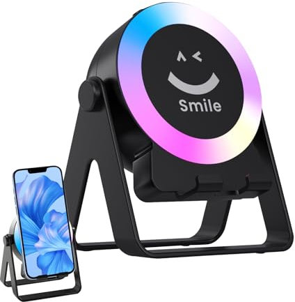 Altoparlante - Altoparlante Compatto con Supporto e Luci Integrate,Batteria A Lunga Durata Dispositivo Elettronico Con Sensore Intelligente Per Camera Ufficio Casa Viaggi