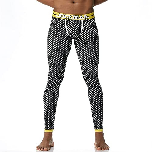 JOCKMAIL Herren Thermounterhose Lang Thermo Unterhosen Herren Baumwolle Leggings mit U-Beutel für Herbst Winter