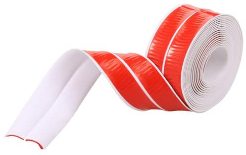 Weichsockelleiste Selbstklebend 5 m X 6 cm PVC Knickleiste Flexible Wasserfest Fensterleiste Flachleiste Abschlussleiste für Türen, Fenster, Wände und Küchen