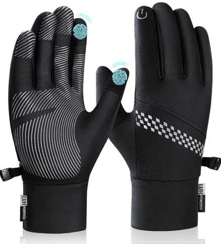 Benirap Guantes de invierno a prueba de viento Guantes deportivos antideslizantes para correr, escalada, ciclismo Mujer Hombre