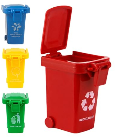 Quorvex Cubo De Basura De - Contenedor de Basura de Vehículo con Tapa y Ruedas,Cubo de Almacenamiento y Soporte Portátil - Fiesta Cumpleaños Infantil Mesa Niños