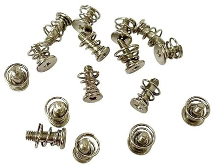 Fläktskruvar 10-pack silverfärgade skruvar till datorfläkt och grafikkort i flera storlekar med fjädrar(M2 x 9mm)