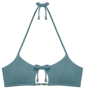 YAMAMAY - Bikini Parte Alta, Modello Bralette Senza Ferretto, Imbottitura Removibile, Donna, Soraya, Verde Salvia, monocromo