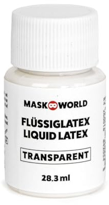 Maskworld Horrorhaut - Latexmilch transparent - Spezialeffekt Halloween Make-Up Flüssiges Latex Fake Skin Zombie Schminke 28,3ml