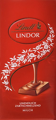 Lindt Schokolade LINDOR Milch | 6 x 100 g Tafel | Feinste Vollmilch-Schokolade mit einer unendlich zartschmelzenden Füllung | Schokoladentafel | Schokoladengeschenk