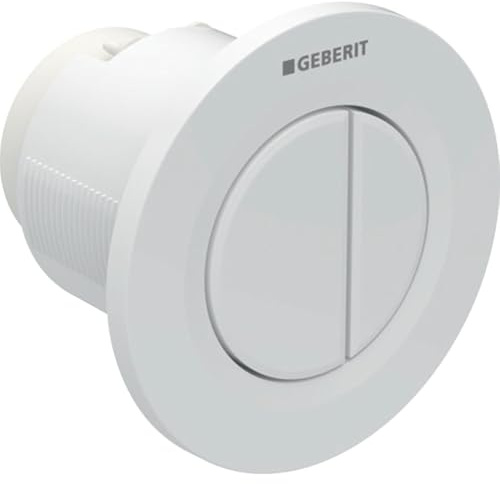 Geberit Betätigungsplatte Fernbedienung Geberit Serie 01, Reifen, für Doppel-Download, seidglanz Sigma 8 cm, Taster Unterputz: weiß alpin (116.043.11.1)