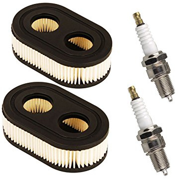 Carkio Luftfilter mit Zündkerze Rasenmäher-Motoren von Briggs & Stratton 798452 593260 Ersatzteil Compatible with Oregon 30–168 Rotary 14364,