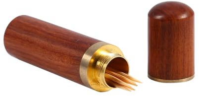 1Pc Porte Cure Dents Portable,Walfront Cure-dents en Bois Délicat Haut de Gamme pour les Pilules de Survie et Plus(palissandre)
