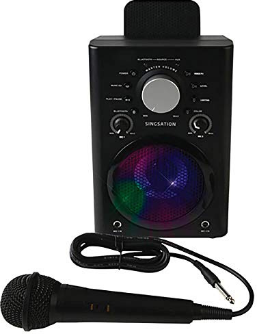 Full Karaoke System with Wireless Bluetooth Speaker and Microphone - 808 Karaoke Machine. Works with all Karaoke Apps on Smartphone or Tablet
