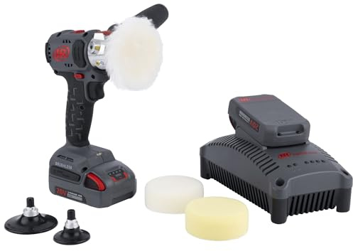 Ingersoll Rand G4621-K22-EU 20V Cordless Polisher/Sander 2 Battery Kit, 8300 RPM, 2 (50 mm) & 3 (75 mm) Pad- High-Power Brushless Motor
