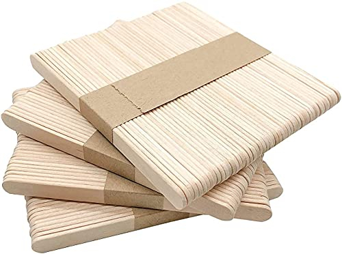 GIVBRO Palillos de helado palillos de madera natural palillos de 100 piezas de palillos de hielo para manualidades