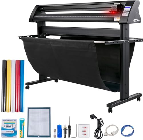VEVOR Plóter de Corte de Vinilo 1350 mm Luz de Guía LED Signmaster Label Maker Plotter de Corte de Vinilo para Campo de la Publicidad Decoración Variada Artesanía Fabricación de Etiqueta Impresora