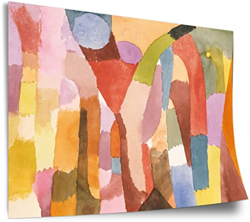 Printistico Poster Paul Klee - Bewegung von gewölbten Räumen (1915) Kunstdruck ohne Rahmen, Wandbild - A4, A3, A2, A1, A0, XXL - Wohnzimmer, Schlafzimmer, Küche, Deko