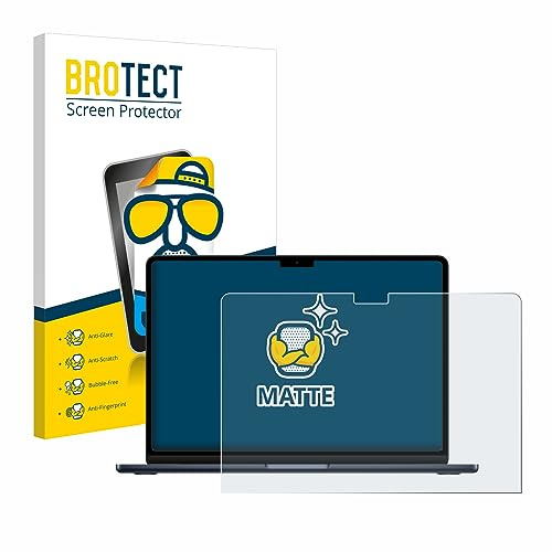 BROTECT Schutzfolie für Apple MacBook Air 13 M2 2022 | Entspiegelnder Displayschutz Made in Germany Matte Displayschutz-Folie Anti-Reflex Anti-Fingerprint Einfache Montage