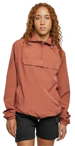 Urban Classics Damen Jacke Ladies Basic Pull Over Jacket terracotta S
