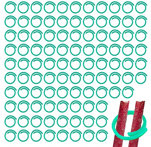 Fukamou 100 Pflanzenclips Klein, Pflanzen Klammern Zum Pflanzen Binden, Pflanzenklammern Für Tomaten, Rosen, Gurken Und Andere Rankpflanzen.