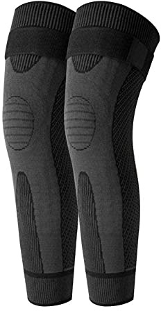 Cikiki Tourmaline Acupressure Selfheating Knee Sleeve With Tourmaline Self-Heating Shaping Acupressure Pads Knee Socks, Mugwort Shaping