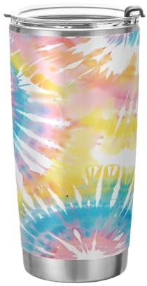JUMBEAR Bicchiere da 590 ml, bellissimo bicchiere colorato in acciaio inox per acqua e caffè, tazza termica a doppia parete verniciata a polvere, a prova di perdite, tazza termica per casa all'aperto
