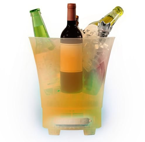 Seaux à Glace LED 7L, Grande capacité, Seau à Glace pour Vin, Conteneurs de Boissons avec Plusieurs Couleurs Changeantes, pour Fête, Bar à Domicile, Clubs KTV