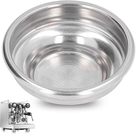Filtri da Caffè in Acciaio Inossidabile, 58mm Filtro Macchina Caffe Inox 304 2 Tazze Cestello per Filtro Pressurizzato a Doppio Strato Filtro Caffe per Macchina Espresso
