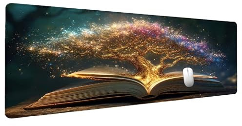 Traum Mauspad Groß Mousepad XXL 1000x500mm Baum Mauspad Gaming Zubehör Gadgets, Desk Mat Schreibtisch Deko Schreibtischunterlage, Spezielle Oberfläche Wasserdicht Maus Pad Rutschfeste Gummibasis R-0