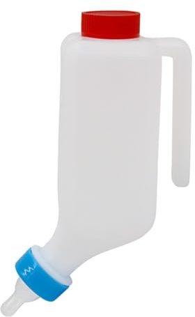 Biberons d'alimentation pour chèvre | 800 ml - Mangeoire d'agneau - Fournitures d'élevage avec échelle pour chèvre, mouton, chiot et petits animaux