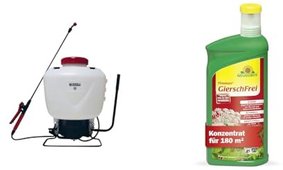 Spear & Jackson Drucksprüher im Rucksackstil, 15l+Neudorff Finalsan GierschFrei – Schnell wirkender Unkrautvernichter gegen Giersch und Ackerschachtelhalm für 180m². Wirkt bis in die Wurzel, 1l