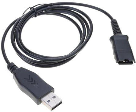 Pryntopha Portable Quick Disconnect USB Adapter Headsets USB Adapter Cable for Quick Disconnect Seamlessly Connection Headsets Connectors