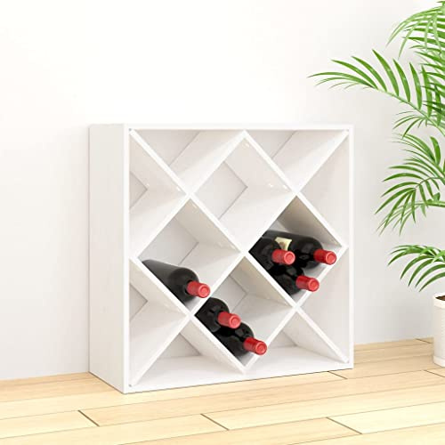 Générique Armoire à vin Blanc 62x25x62 cm Bois de pin Massif,Meubles,Armoires & Meubles de Rangement,Caves à vins & spiritueux,Blanc,10.71 KG,821543