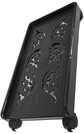 VILLCASE Soporte para Torre de PC Móvil con Ruedas y Freno, Bandeja de PP 46x24,5x8 Cm, Soporte de Suelo Negro para Ordenador, Adecuado para Oficina y Escritorio