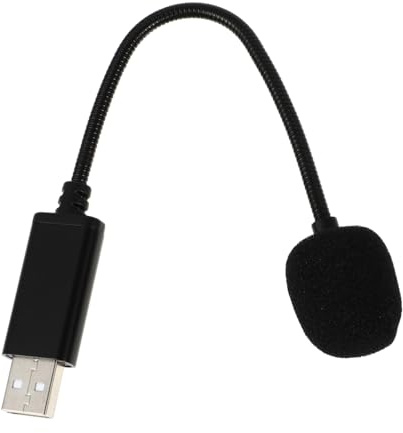 FUNOMOCYA Micrófono USB Material Metálico y Abs Condensador Direccional Cuello de Cisne Flexible Fácil de Usar para Computadora Adecuado para Clases Online y Grabación