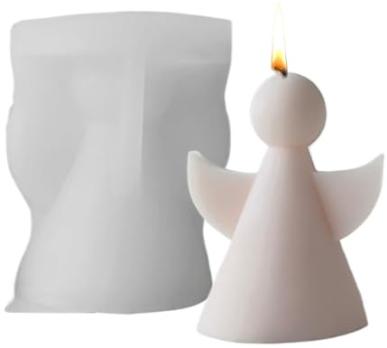3D-ängelform – 2,91 x 2,56 x 3,35 tum silikonpysselverktyg, non-stick-belagd, lätt att ta loss design, flexibel multifunktionstillverkare | epoxiharts, lera, cement, dessert, choklad, muffin