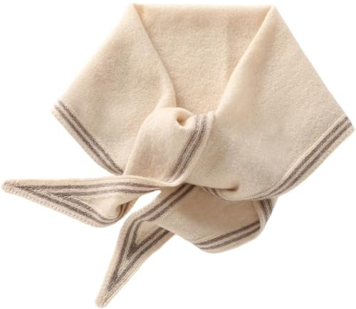 Bemvp Winter Triangle Scarf Striped Knitted Shawl Fashion Neck Warmer for Women Girls Spring Autumn Winter Clothing Accessory