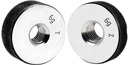 HKEJSJWA 1 Satz 6 g Gewindelehrring M40-M60, Glatte Lehre, Gewindelehre M40-M41 M42 M43 M44 M49 M50 M52 M55 M60 Gewindeabstand 2(M41X2 6g)