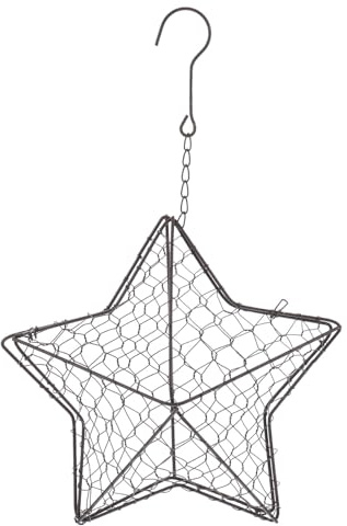 Veemoon Maceta Colgante de Hierro para Suculentas Diseño de Estrella de 5 Puntas Cesta Decorativa de Pared Pequeña y Práctica para Jardín Hogar y Oficina