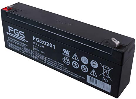 FIAMM Batteria al piombo FG20201 12,0 Volt, 2.000 mAh, con connettori da 4,8 mm