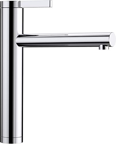 BLANCO LINEE | Kitchen Mixer tap in Chrome | High-Pressure | Non-Return Valve | Ceramic Cartridge | Assured Water Quality & Water-Saving | [4.6x24.8x28.2 cm]