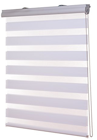 Ventanara® Doppelrollo Weiß Kassetten Duo Rollo Seitenzugrollo inklusive Montagematerial 80 x 220 cm