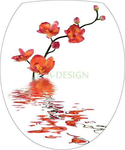 Sticker Autocollant Abattant WC Nature Fleur Eau 35x42cm SAWC0014