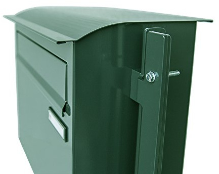 Zaundirekt I Edelstahl Zaunbriefkasten I RAL 6005 Moosgrün I Typ Grande I Briefkasten I Zaun I Gartenzaun I Gitterzaun-Briefkasten