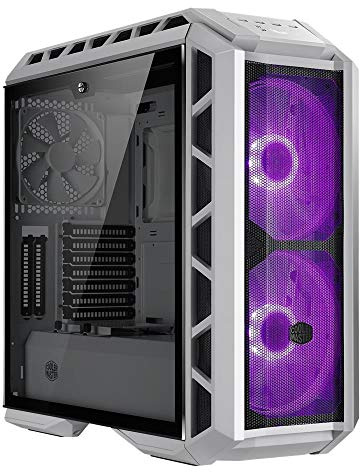 Cooler Master MasterCase H500P Mesh White Case per PC 'E-ATX, ATX, mATX, mini-ITX, RGB LED, Pannello Laterale in Vetro Temperato' MCM-H500P-WGNN-S00