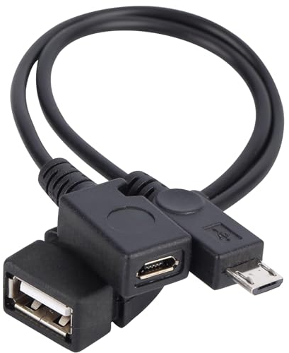 TV xStream Adattatore porta USB, cavo micro OTG con alimentazione – compatibile con stick streaming, dispositivi multimediali, tastiere Rii e Logitech, Nintendo Switch, SNES, NES Classic.