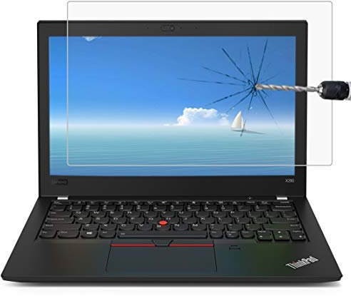 Cqu Ultra-thin 0.4mm 9H Surface Hardness Laptop Full Screen Film Protect Cover Tempered Glass Film Screen Protector for Lenovo ThinkPad X280 12.5 inch Netbook Portable Computer