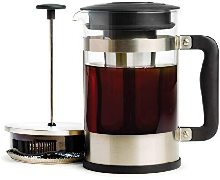 Primula Cafetière à piston 2 en 1 à café à froid, poignée confortable, carafe en verre durable, taille parfaite, 6 tasses, acier inoxydable
