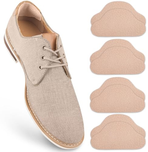 SULPO 4 paia di battitacco in vera pelle – Protezione del tallone contro bolle e attrito – Cuscino per scarpe – Riparazione dei talloni – Cuscinetti autoadesivi – Cuscinetti antiscivolo – Acero