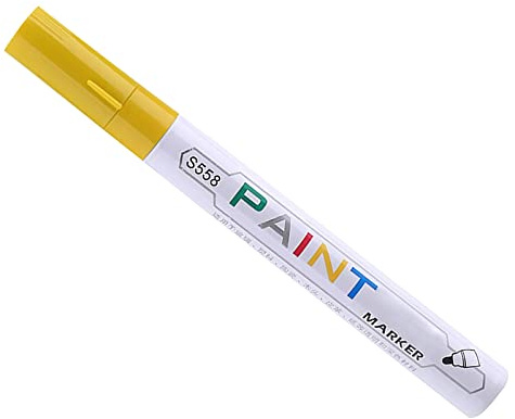iSpchen Auto Lackstift Reparaturstift Wasserdichter Kratzerentferner Kratzer zu Entfernen Lackstift Reifenmarker Auto Anti-Kratzer Reparatur Stift für Leichte kratzer langen kratzer,Gelb