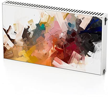 Coloray Funda magnética para radiador, autoadhesiva, 110 x 60 cm, pintura abstracta