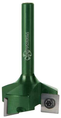 Tornado Router Bit för träspoilboard-yta med 3 utbytbara fyrkantiga karbidknivinsatser (D=31.8 I=10.5 S=6,35)