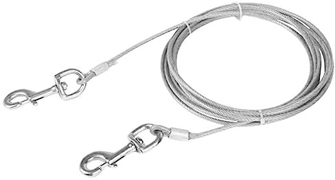 Aznever Amarre para Perros 3 Metros | Amarre para Perros hasta 100 Libras,Correa Plomo para Atar al Aire Libre para Mascotas, para Perros medianos y Grandes